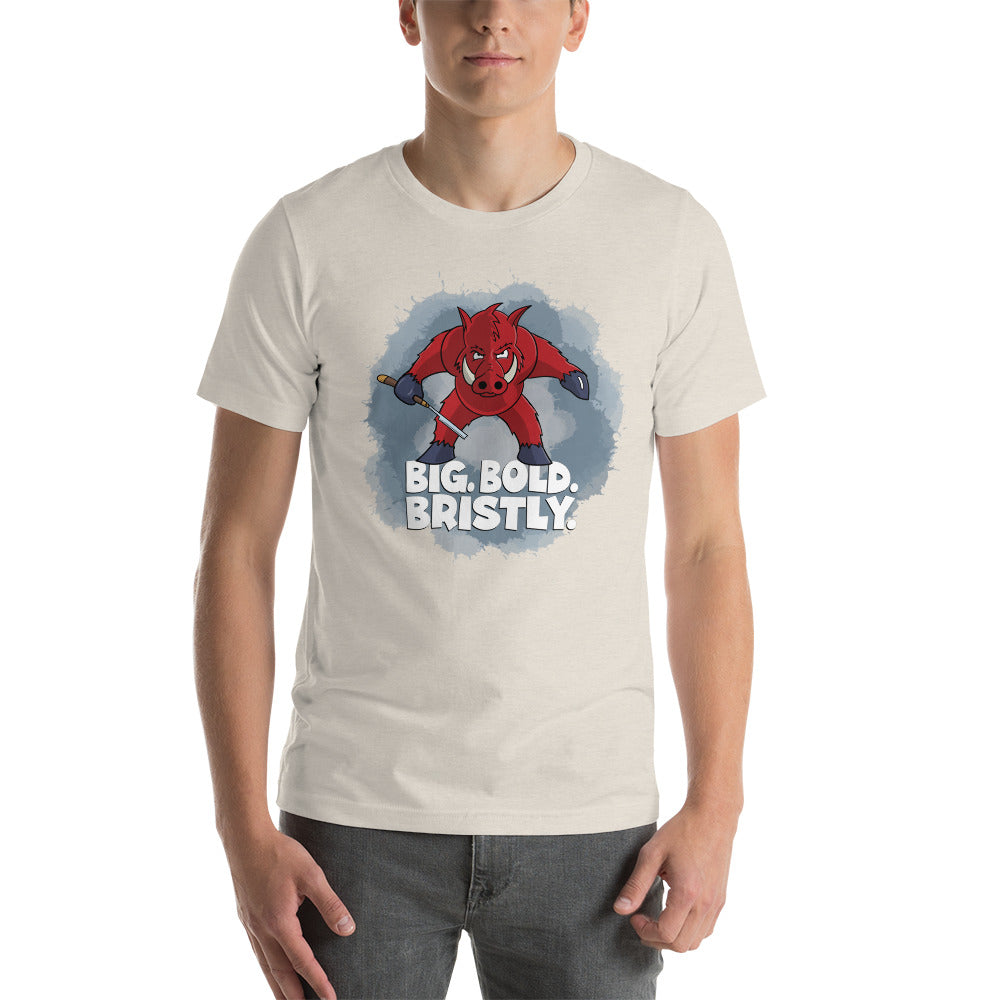 Razorback with a Straight Razor Unisex t-shirt Danger Bear Industries Heather Dust S