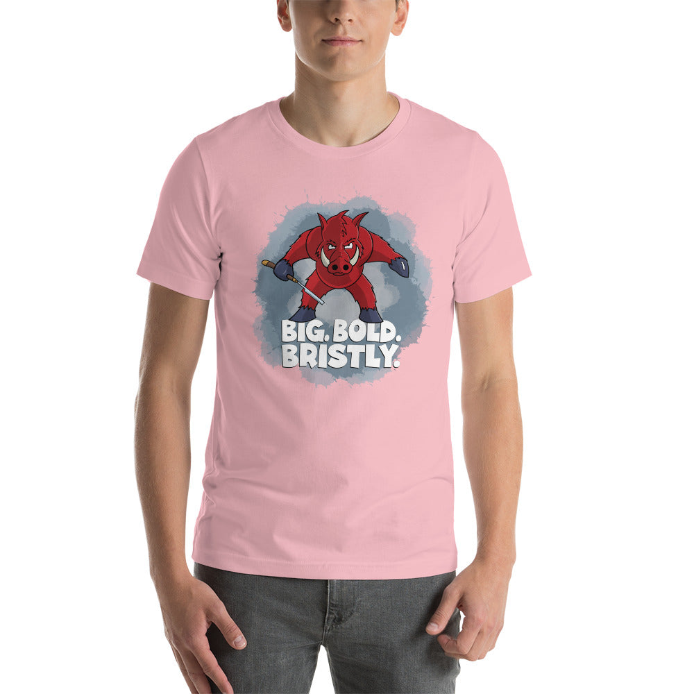 Razorback with a Straight Razor Unisex t-shirt Danger Bear Industries Pink S