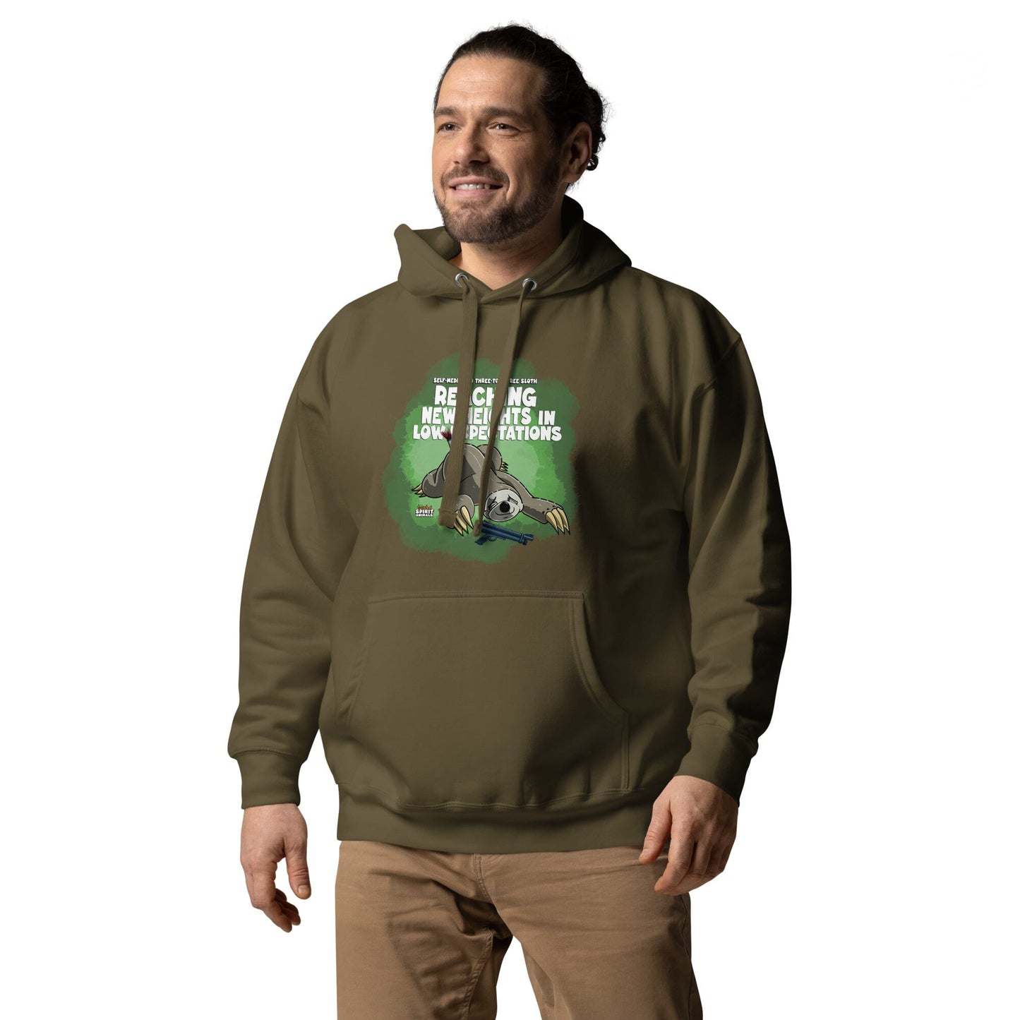 Self-Medicated Three-Toed Tree Sloth Unisex Hoodie hoodie Danger Bear Industries