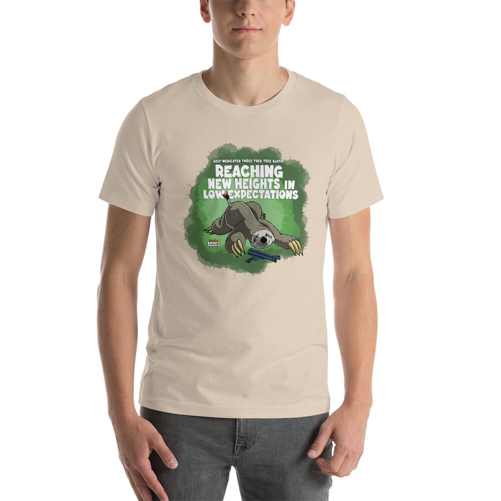 Self-Medicated Three-Toed Tree Sloth Unisex t-shirt Danger Bear Industries Soft Cream XS