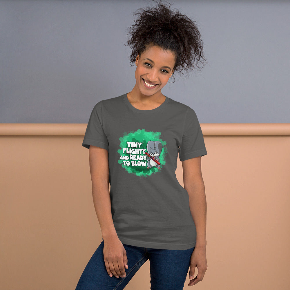 Squirrel with a Lit Stick of Dynamite Short-Sleeve Unisex T-Shirt Danger Bear Industries Asphalt S