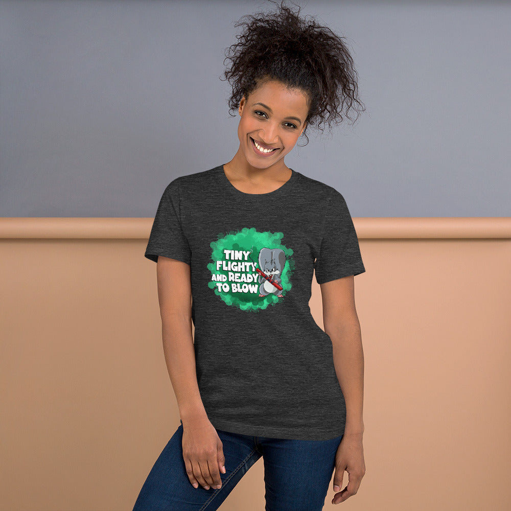 Squirrel with a Lit Stick of Dynamite Short-Sleeve Unisex T-Shirt Danger Bear Industries Dark Grey Heather XS
