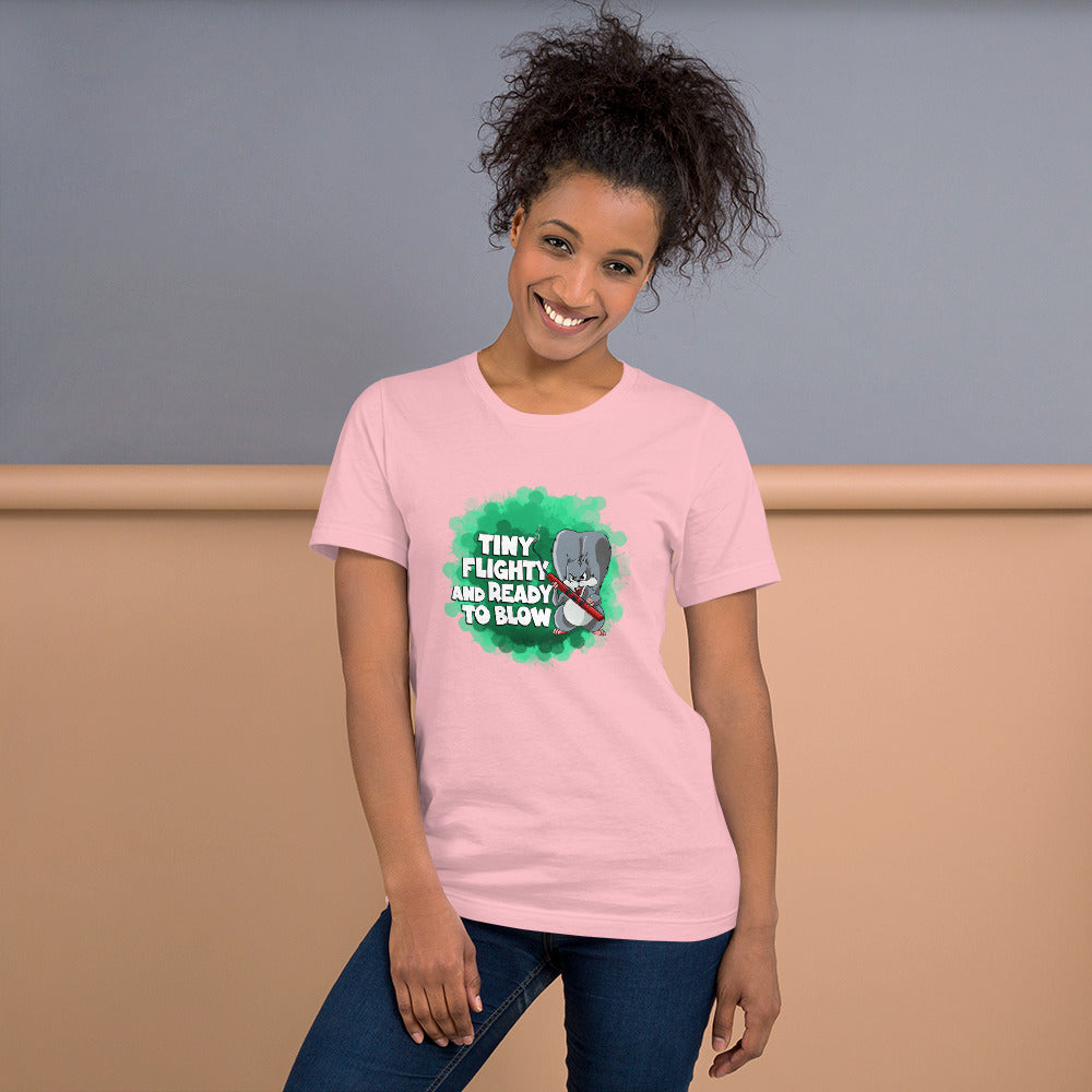 Squirrel with a Lit Stick of Dynamite Short-Sleeve Unisex T-Shirt Danger Bear Industries Pink S