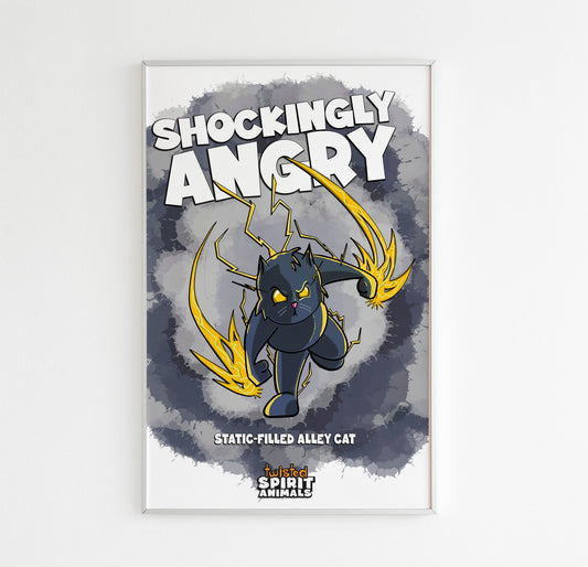 Static-Filled Alley Cat 11x17 Print DangerBearIndustries