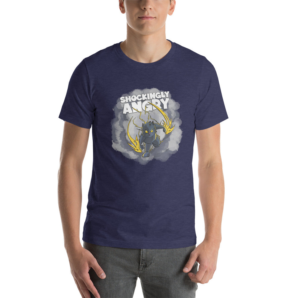 Static-filled Alley Cat Short-Sleeve Unisex T-Shirt Danger Bear Industries Heather Midnight Navy XS