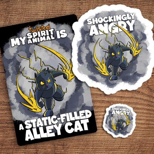 Static-Filled Alley Cat sticker pack DangerBearIndustries