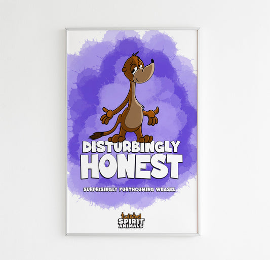 Surprisingly Forthcoming Weasel 11x17 Print DangerBearIndustries