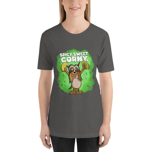 Taco-Loving Terrier Unisex t-shirt Danger Bear Industries Asphalt S