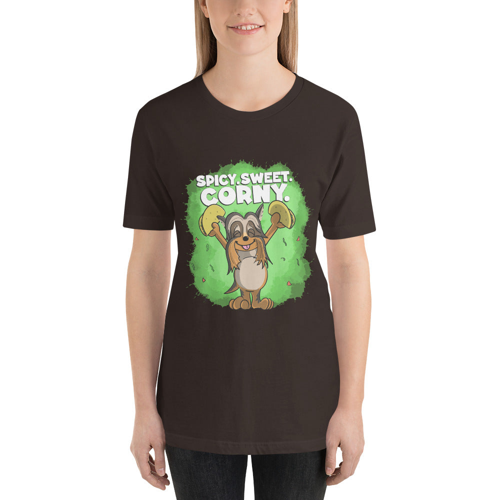 Taco-Loving Terrier Unisex t-shirt Danger Bear Industries Brown S