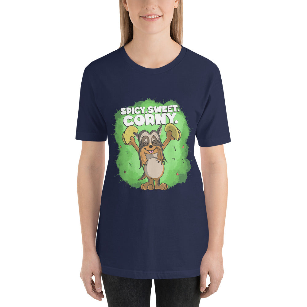 Taco-Loving Terrier Unisex t-shirt Danger Bear Industries Navy XS