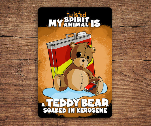 Teddy Bear Soaked in Kerosene sticker pack DangerBearIndustries