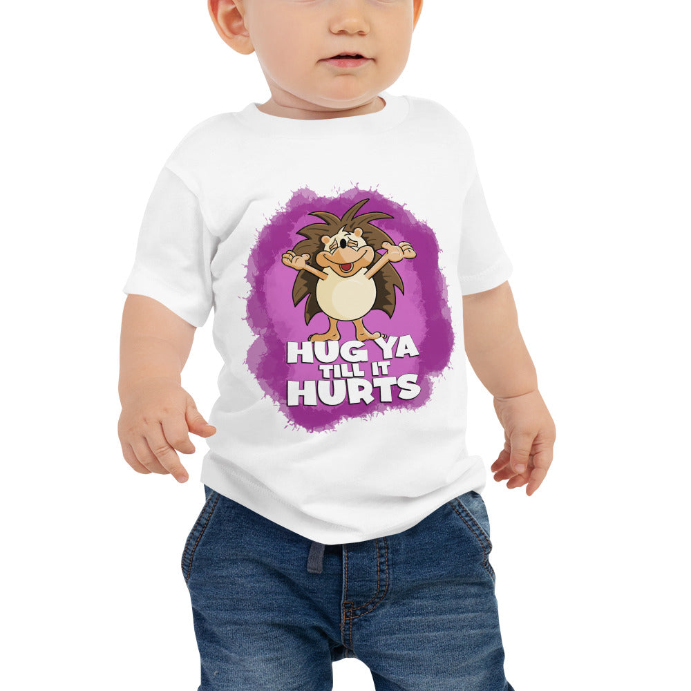 Touchy-Feely Hedgehog Baby Jersey Short Sleeve Tee Danger Bear Industries White 6-12m