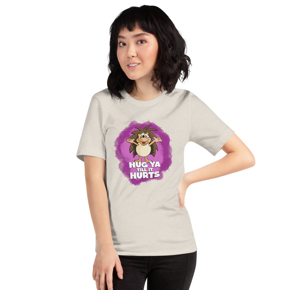 Touchy-Feely Hedgehog Short-Sleeve Unisex T-Shirt Danger Bear Industries Heather Dust S