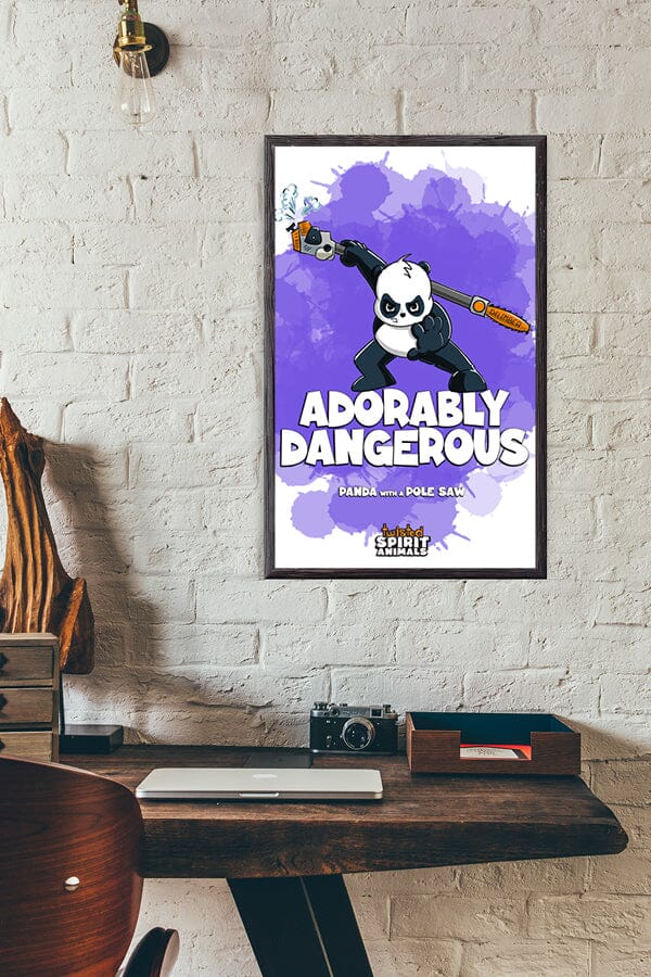 Panda with a Pole Saw 11x17 Print DangerBearIndustries 
