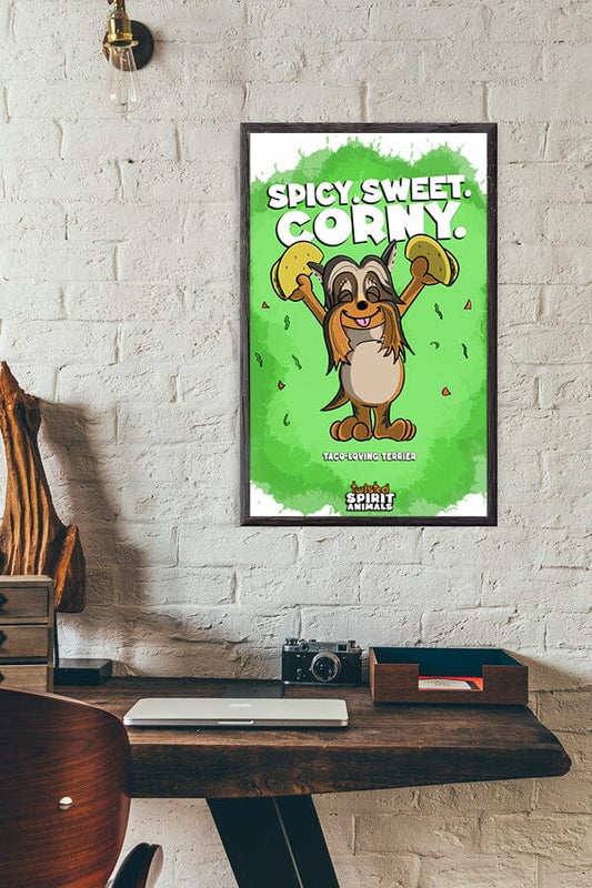 Taco-Loving Terrier 11x17 Print DangerBearIndustries 