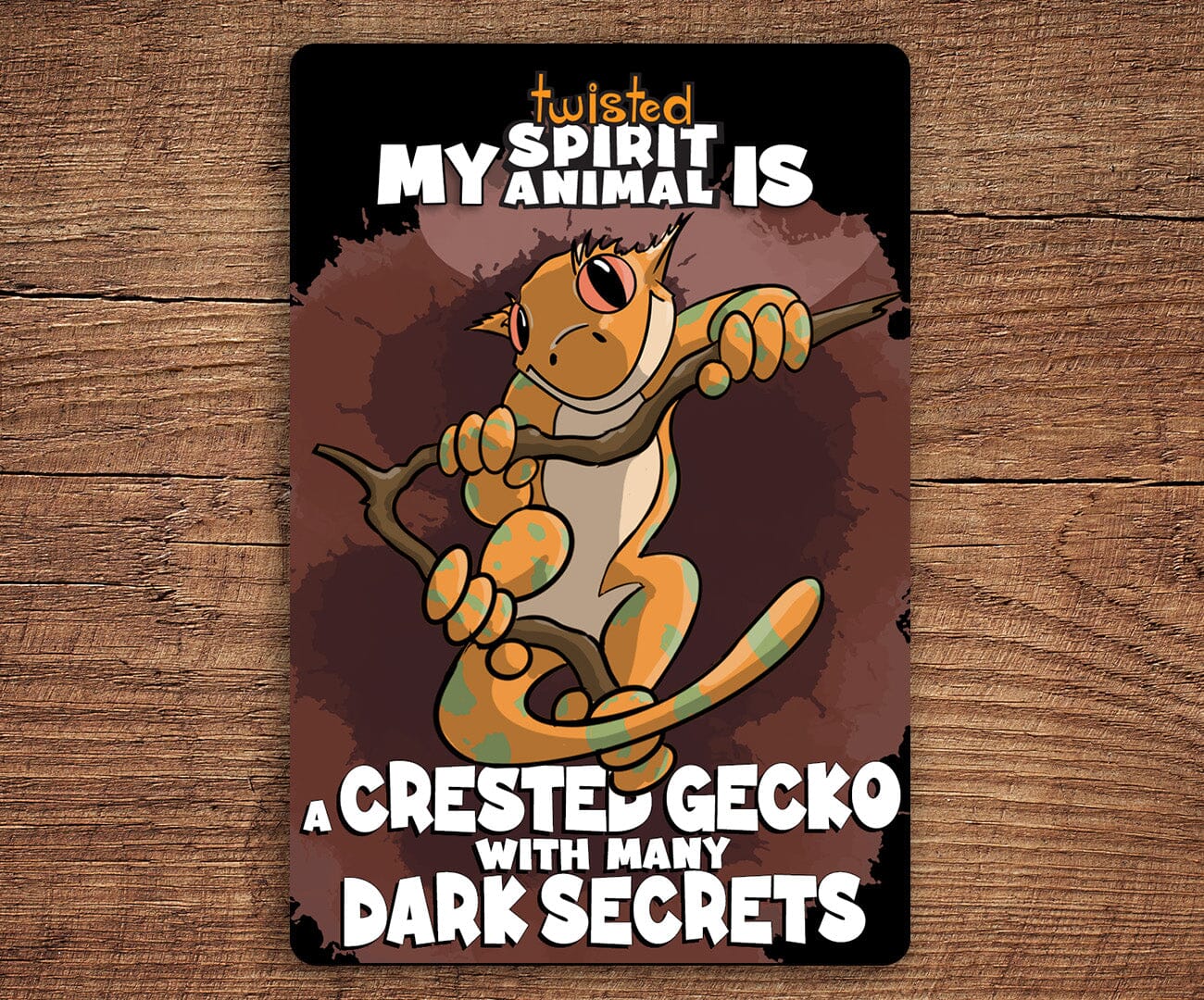 A Crested Gecko with many Dark Secrets sticker pack sticker DangerBearIndustries 