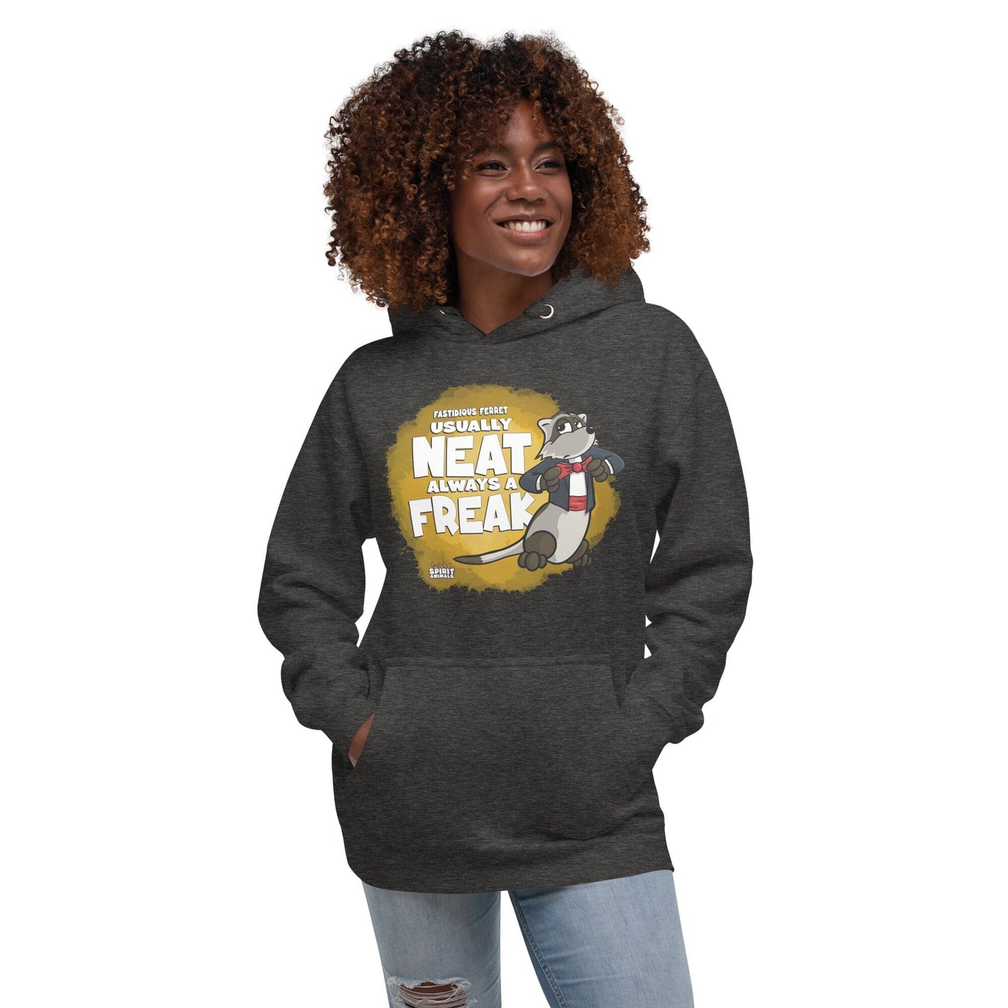 A Fastidious Ferret Unisex Hoodie hoodie Danger Bear Industries Charcoal Heather S 