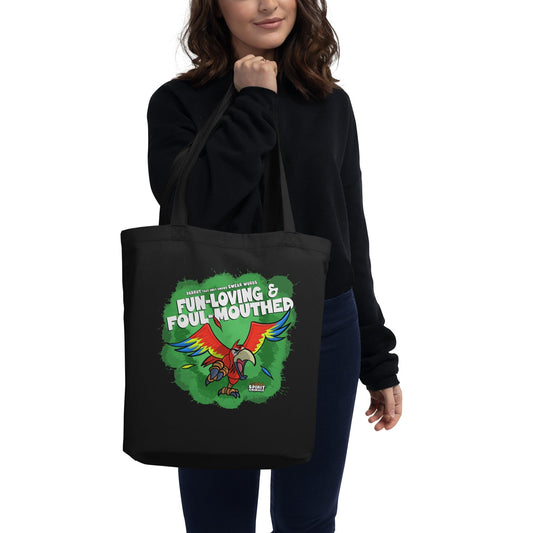 A Parrot that only knows Swear Words Tote Bag tote bag Danger Bear Industries 