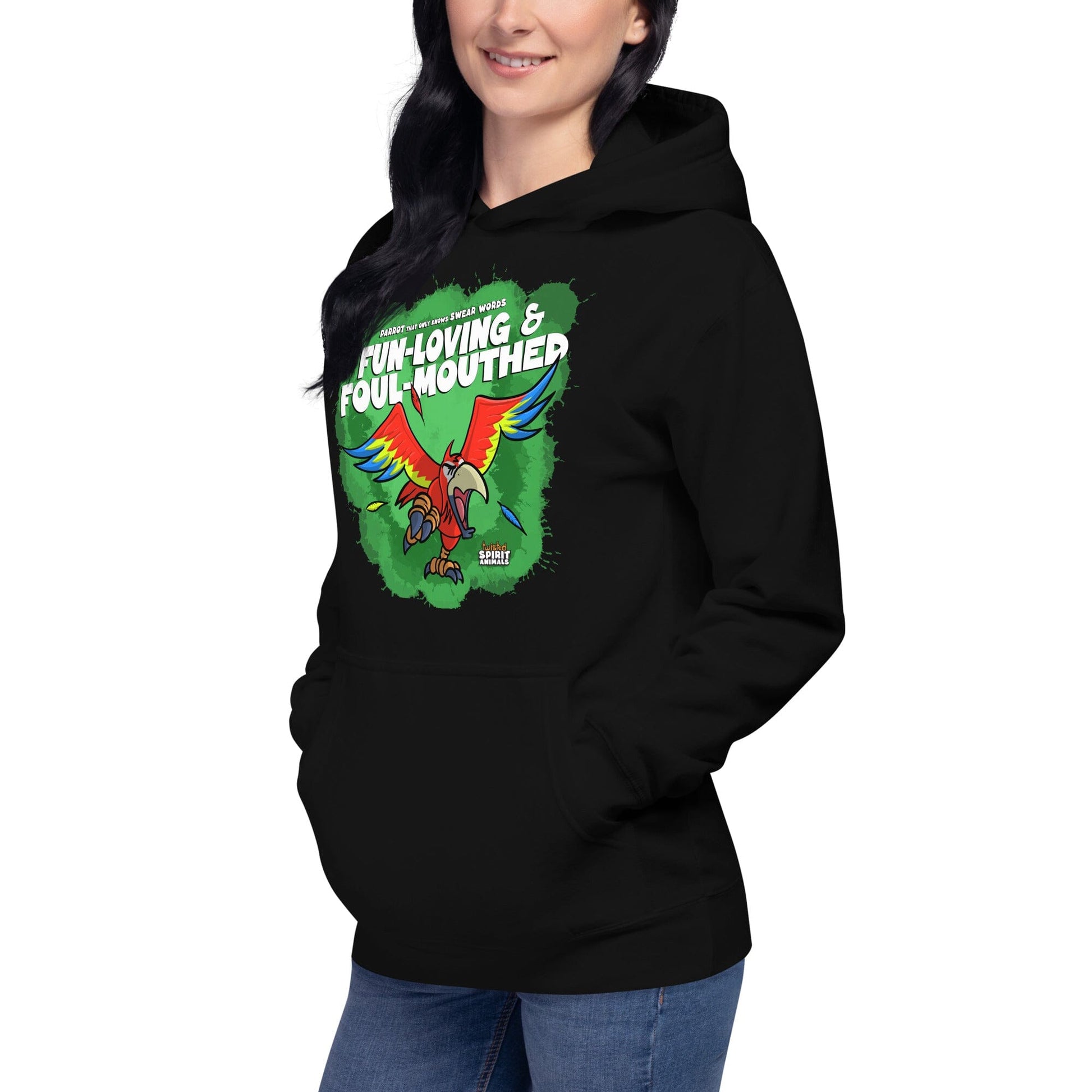 A Parrot that only knows Swear Words Unisex Hoodie Danger Bear Industries 