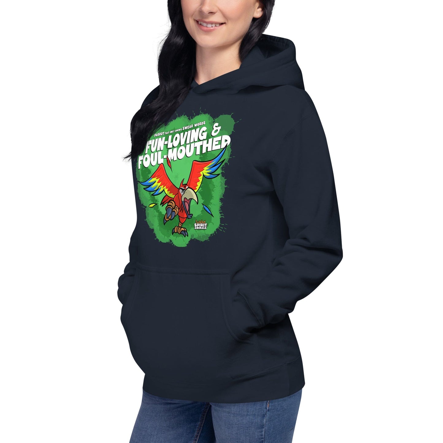 A Parrot that only knows Swear Words Unisex Hoodie Danger Bear Industries 