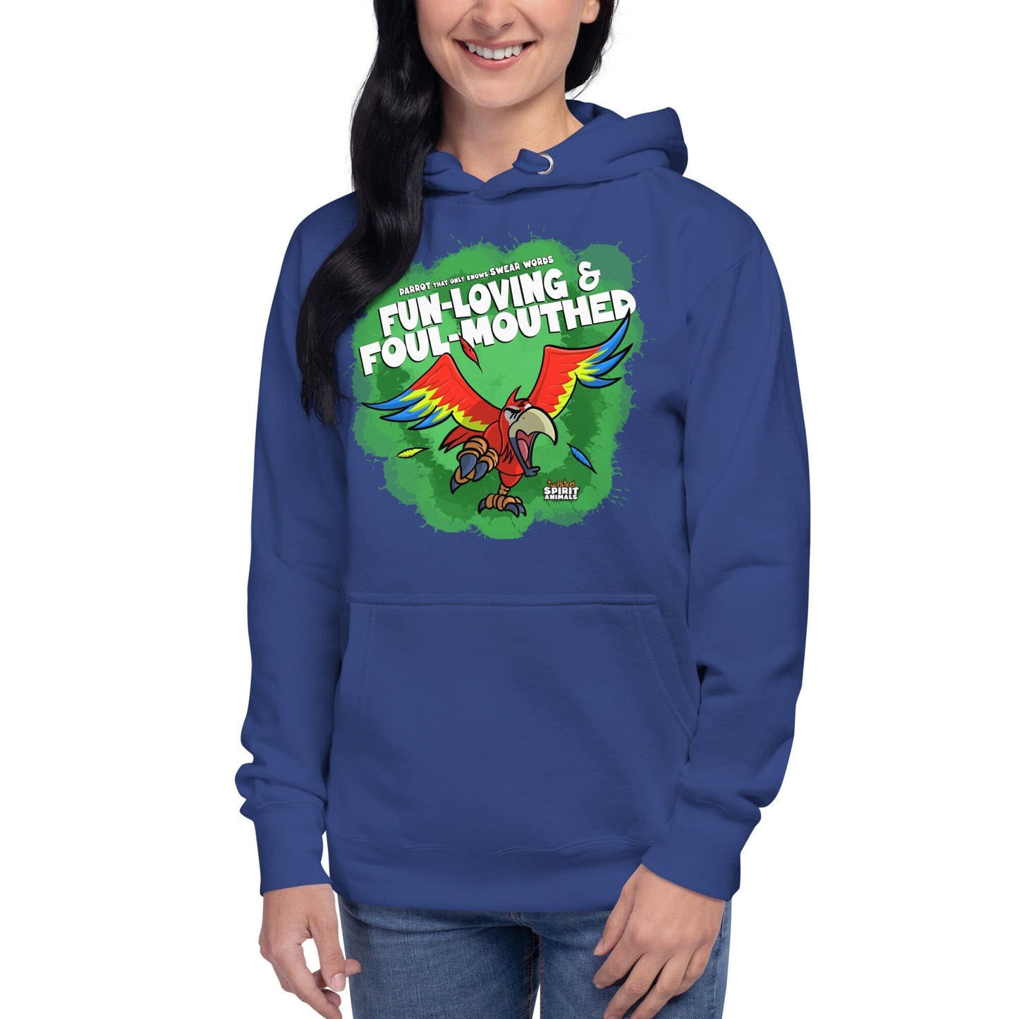 A Parrot that only knows Swear Words Unisex Hoodie Danger Bear Industries Team Royal S 