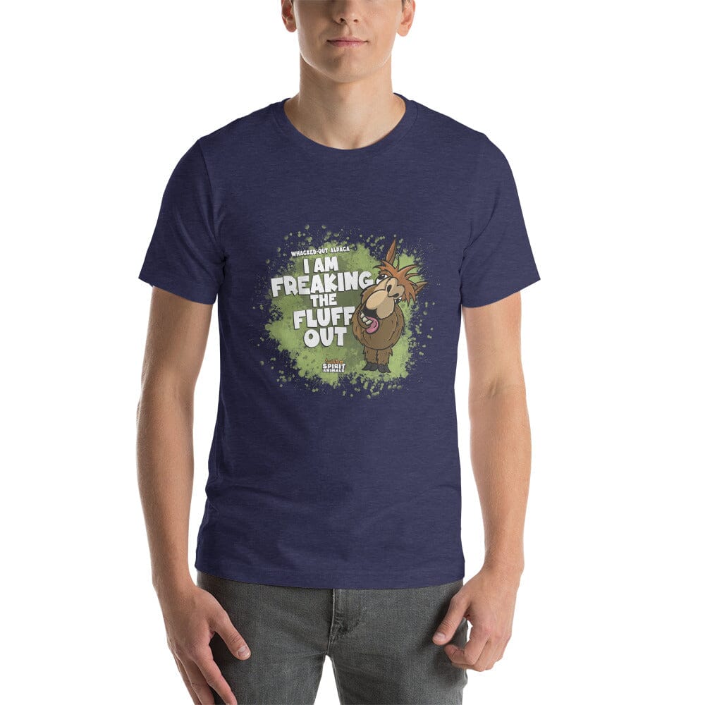 A Whacked-Out Alpaca Unisex t-shirt t-shirt Danger Bear Industries Heather Midnight Navy XS 
