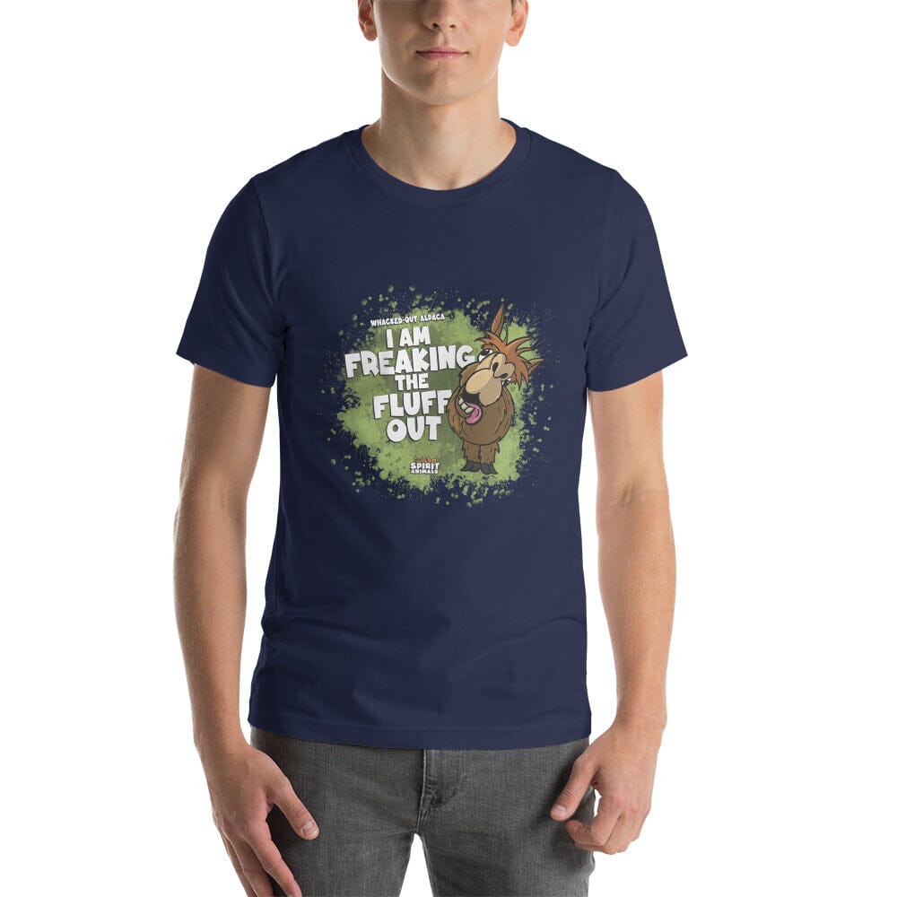 A Whacked-Out Alpaca Unisex t-shirt t-shirt Danger Bear Industries Navy XS 