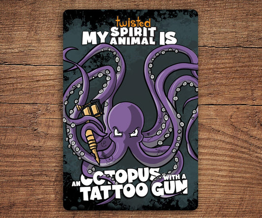 An Octopus with a Tattoo Gun sticker pack sticker DangerBearIndustries 