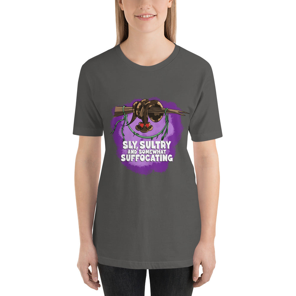 Ball Python with a Crush Unisex t-shirt Danger Bear Industries Asphalt S 