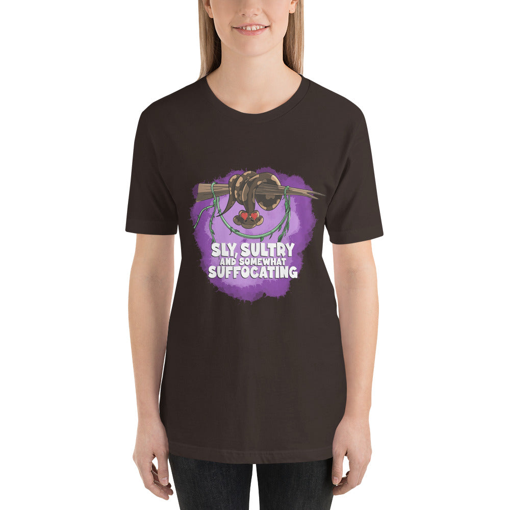 Ball Python with a Crush Unisex t-shirt Danger Bear Industries Brown S 