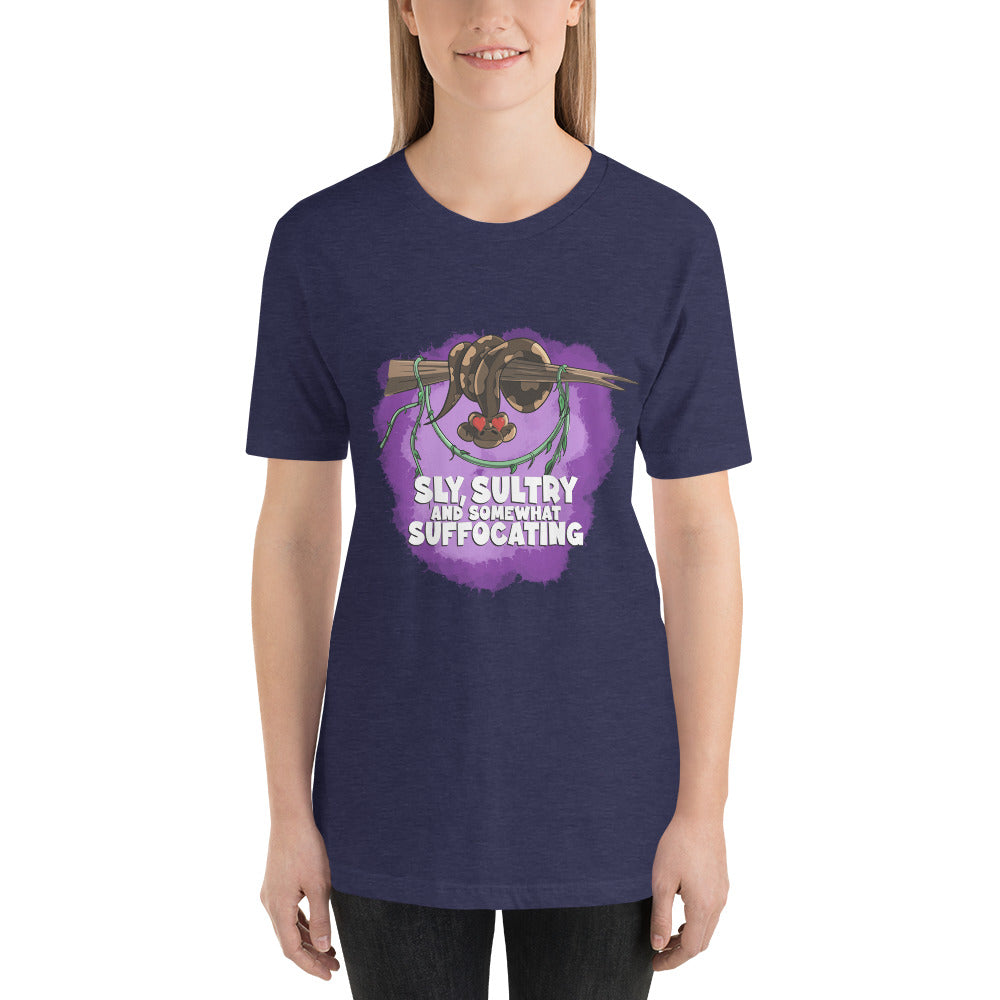 Ball Python with a Crush Unisex t-shirt Danger Bear Industries Heather Midnight Navy XS 