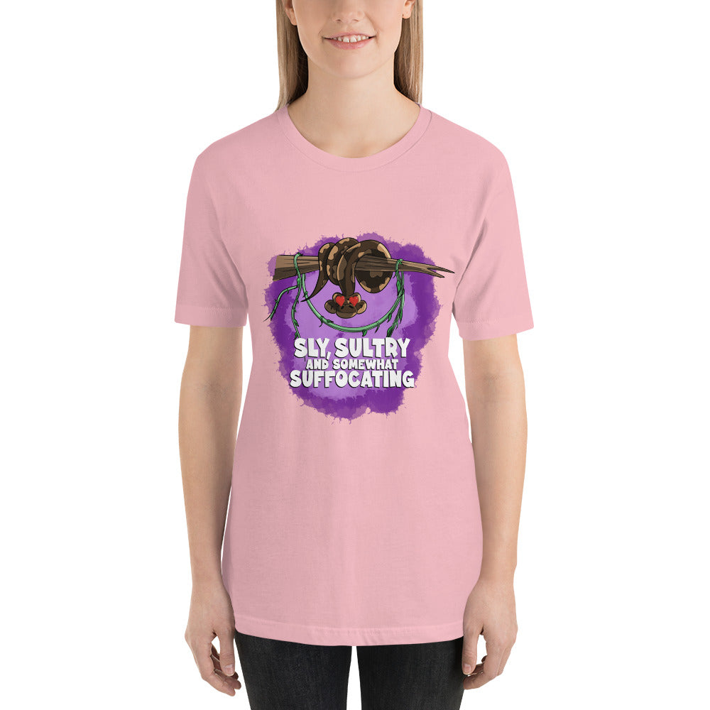 Ball Python with a Crush Unisex t-shirt Danger Bear Industries Pink S 