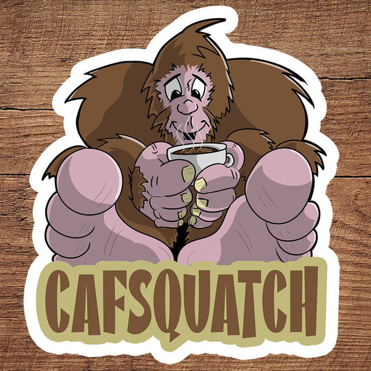Cafsquatch coffee sticker DangerBearIndustries 