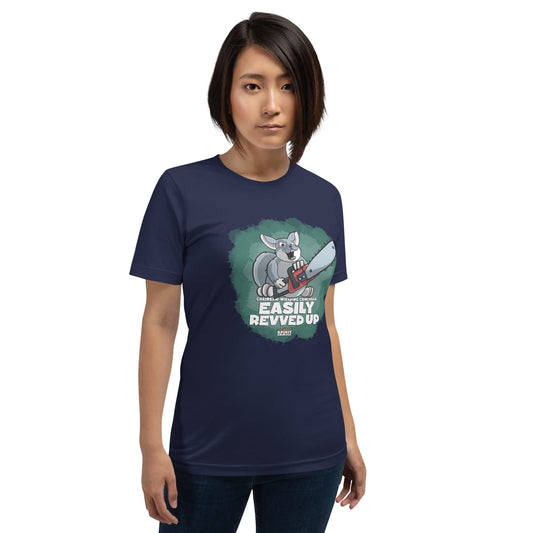 Chainsaw-Wielding Chinchilla Unisex t-shirt t-shirt Danger Bear Industries Navy XS 