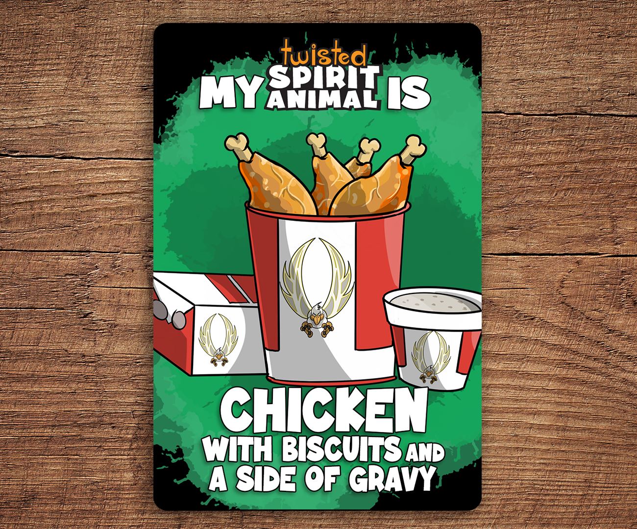 Chicken with Biscuits and a side of Gravy sticker pack DangerBearIndustries 
