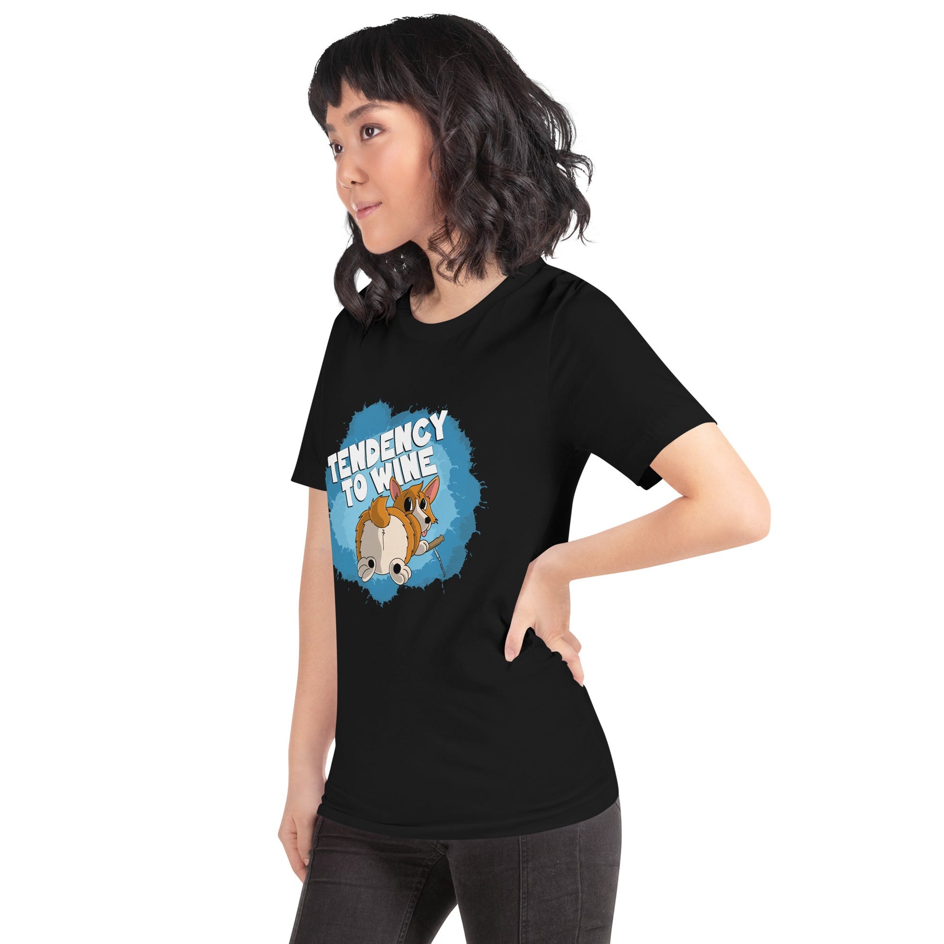 Corgi with a Corkscrew Unisex t-shirt Danger Bear Industries 