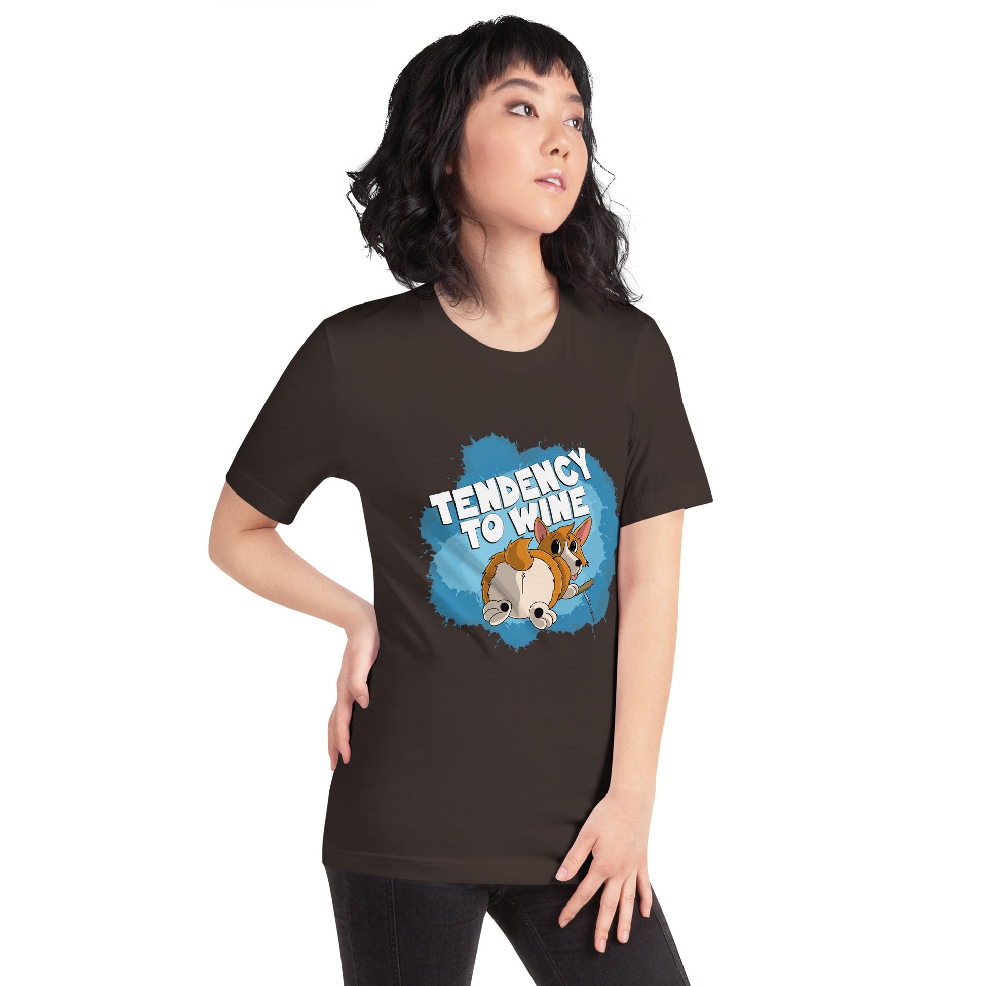 Corgi with a Corkscrew Unisex t-shirt Danger Bear Industries 