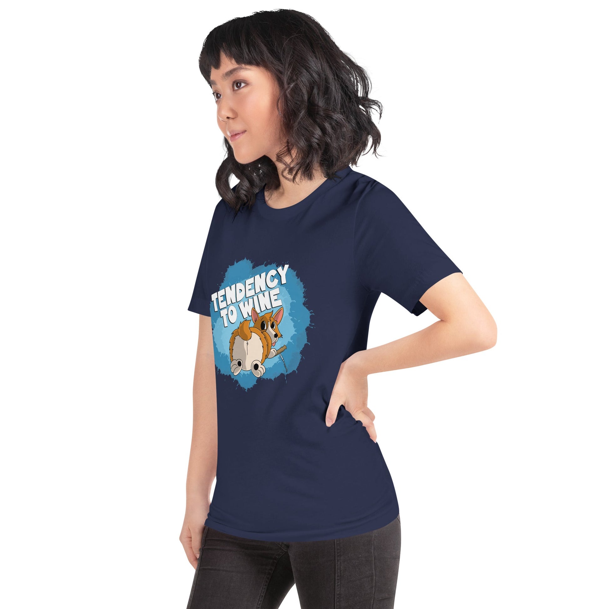 Corgi with a Corkscrew Unisex t-shirt Danger Bear Industries 