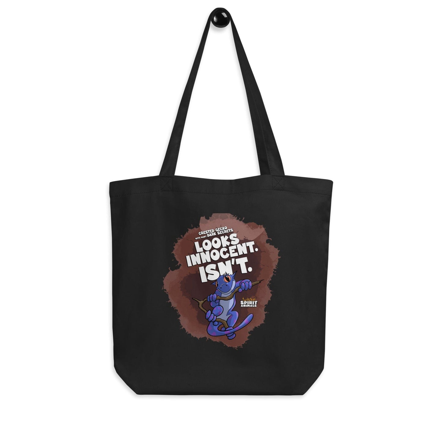 Crested Gecko with many Dark Secrets Tote Bag tote bag Danger Bear Industries 