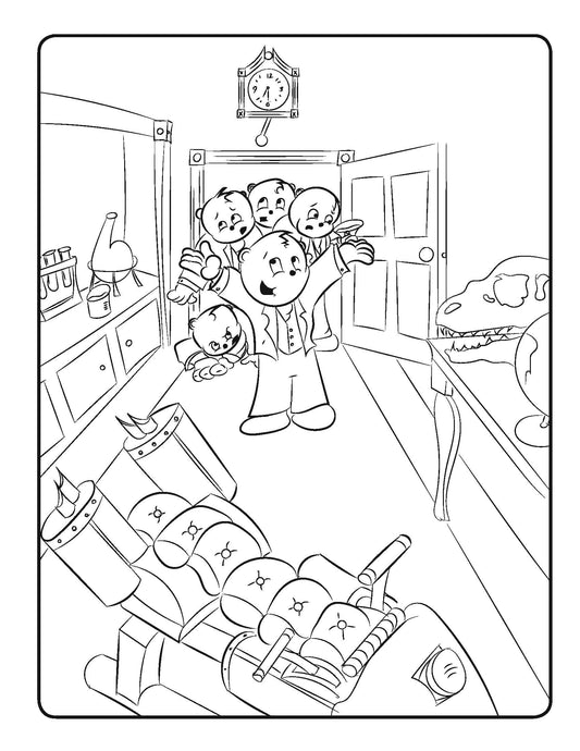 Danger Bear's Time Machine: An Illustrated Classic Coloring Book Danger Bear Industries 