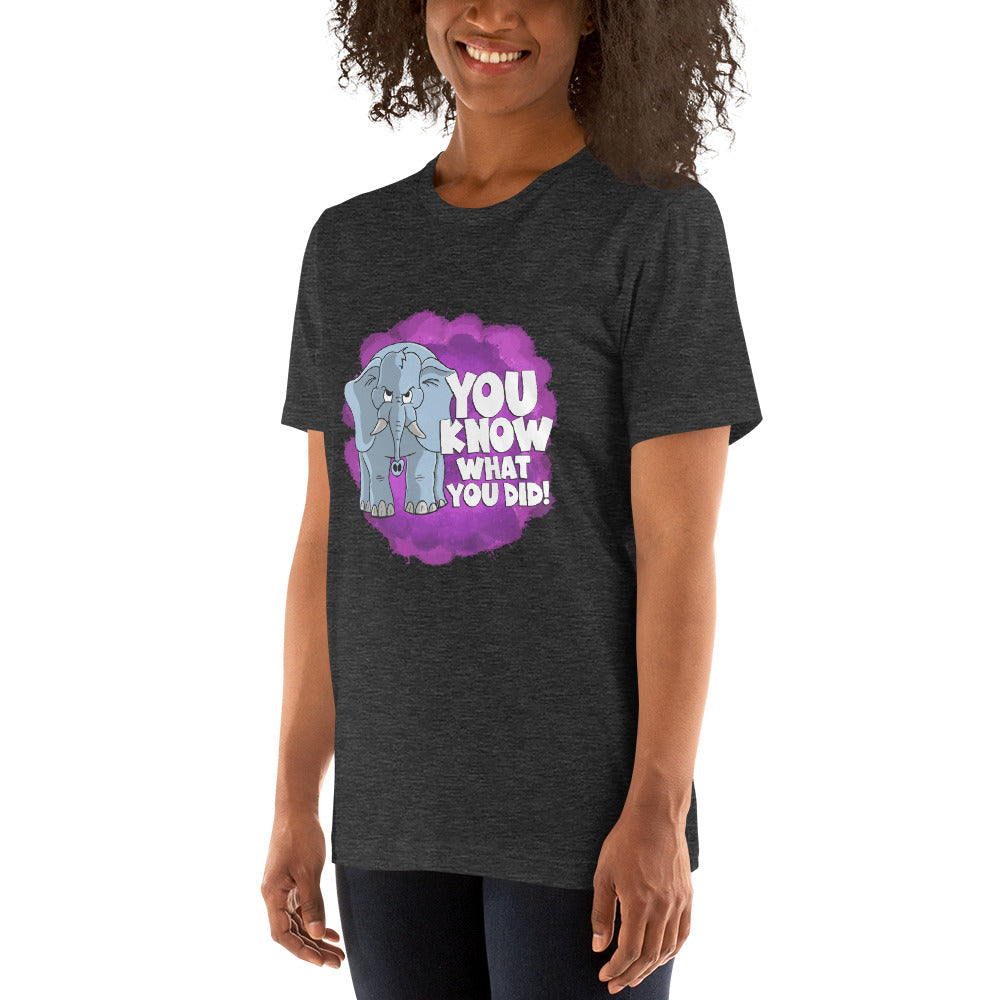 Judgmental Elephant that remembers that thing you did that time Unisex t-shirt t-shirt Danger Bear Industries 