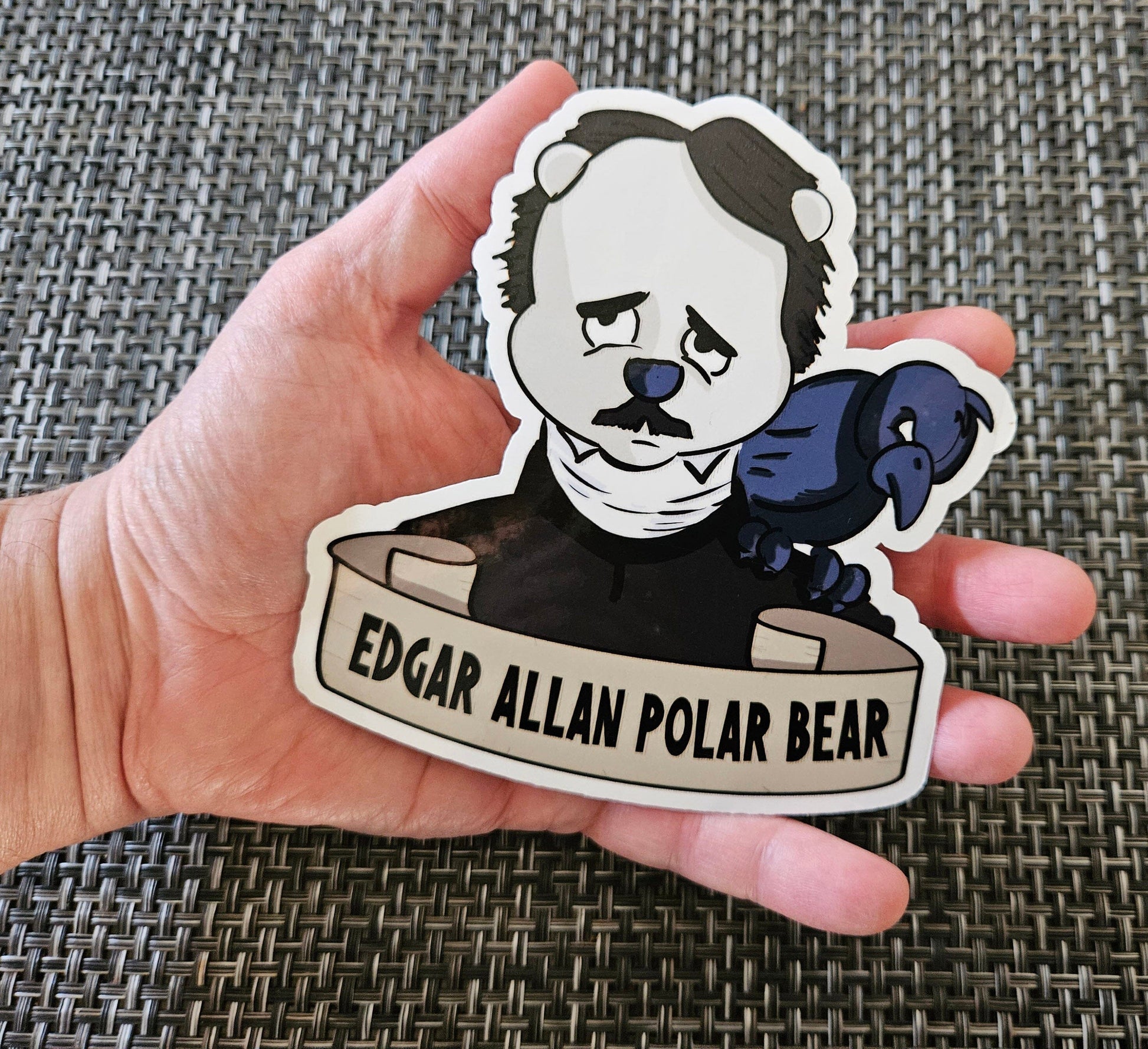 JUMBO Edgar Allan Polar Bear sticker sticker DangerBearIndustries 