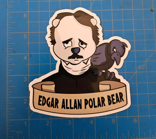 JUMBO Edgar Allan Polar Bear sticker sticker DangerBearIndustries 