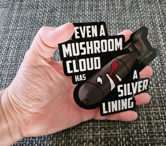 JUMBO Mushroom Cloud Bomb sticker DangerBearIndustries 