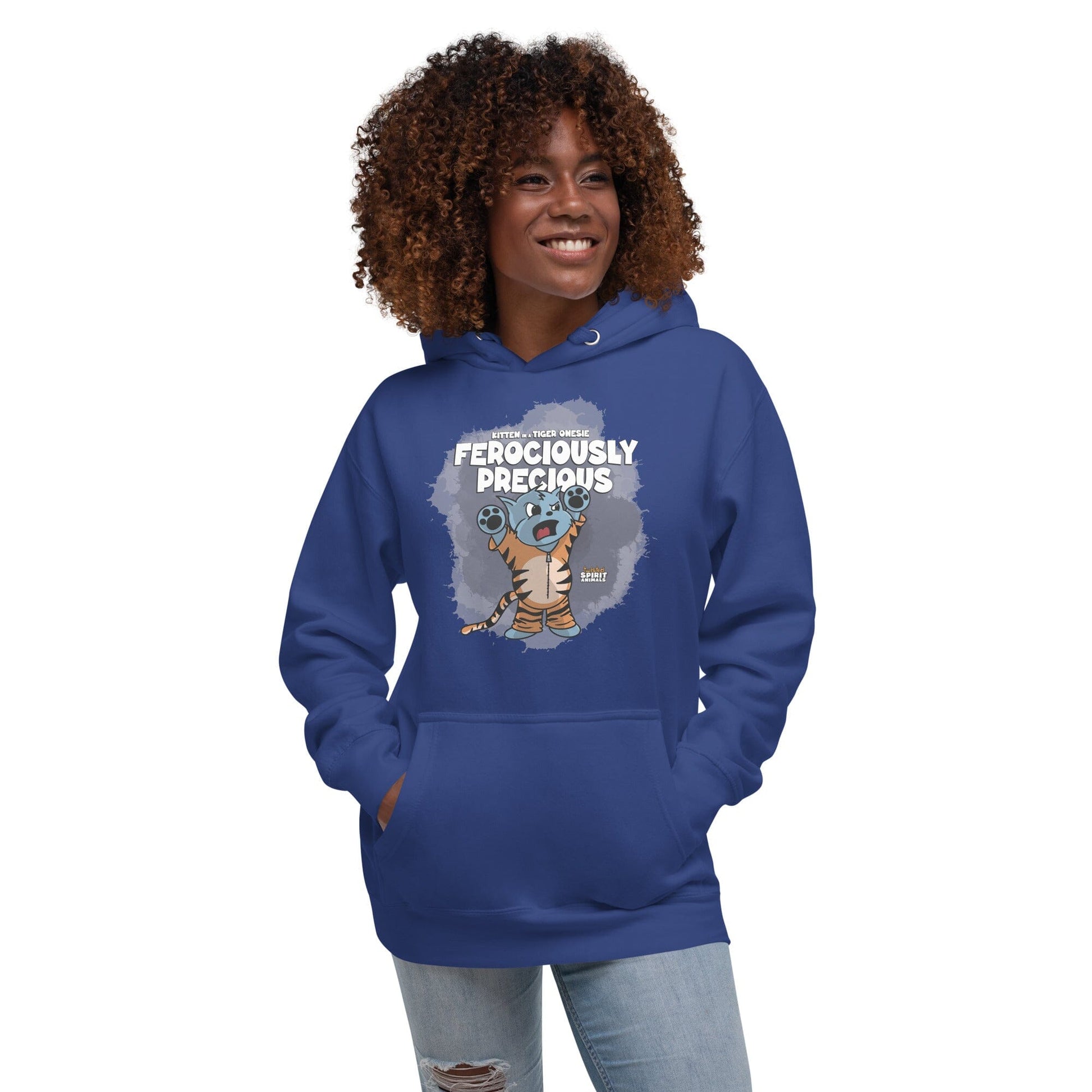 Kitten in a Tiger Onesie Unisex Hoodie hoodie Danger Bear Industries Team Royal S 