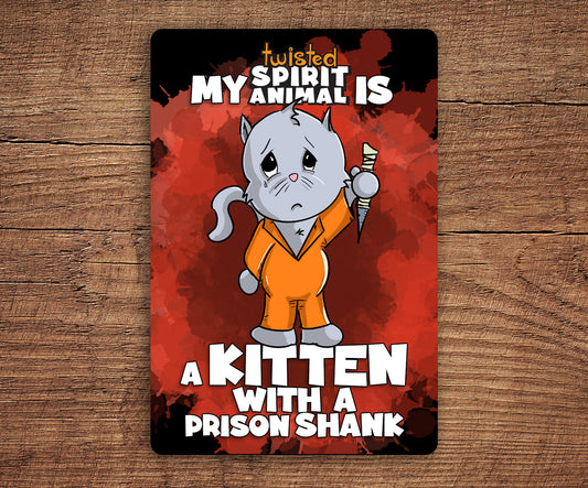 Kitten with a Prison Shank sticker pack DangerBearIndustries 