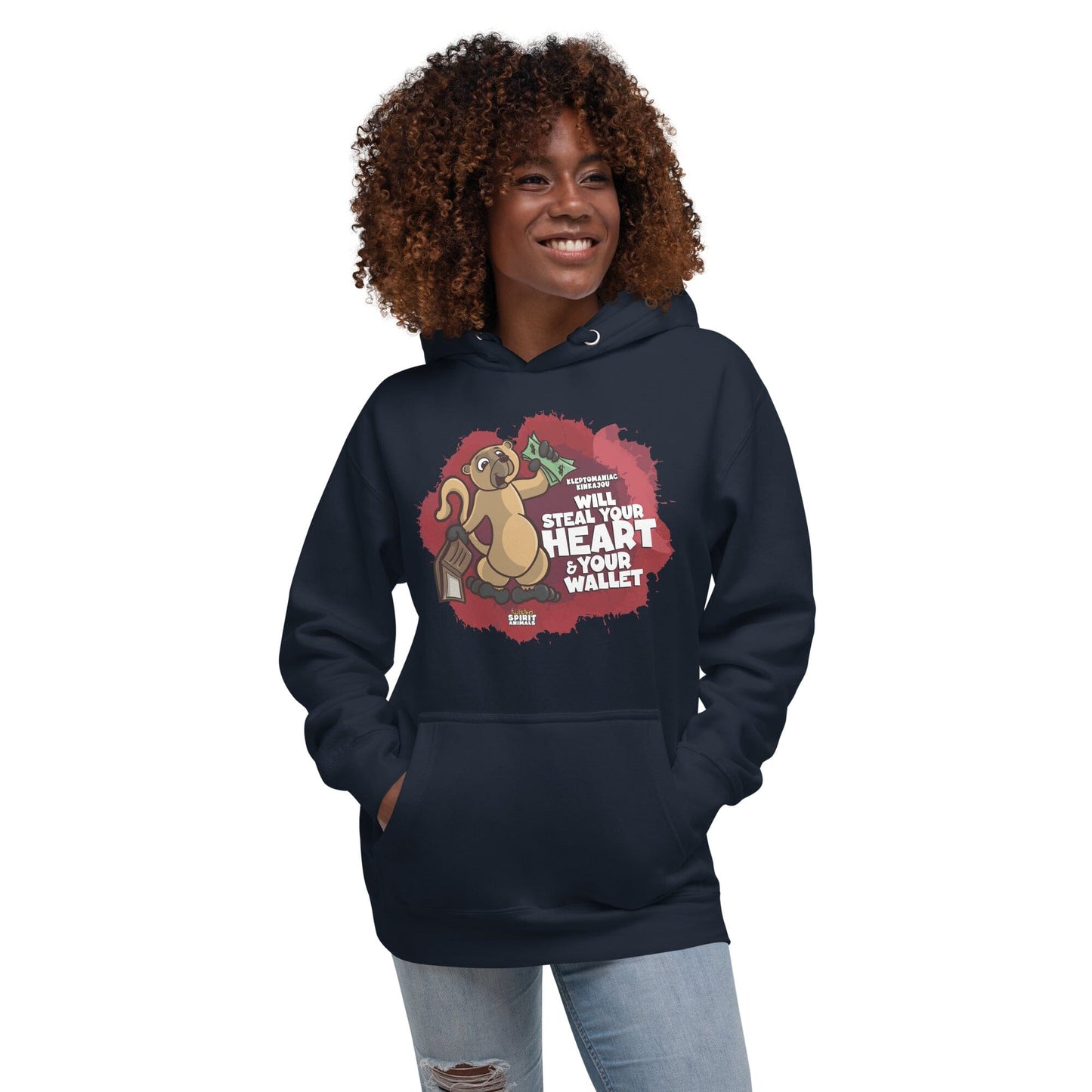 Kleptomaniac Kinkajou Unisex Hoodie hoodie Danger Bear Industries Navy Blazer S 