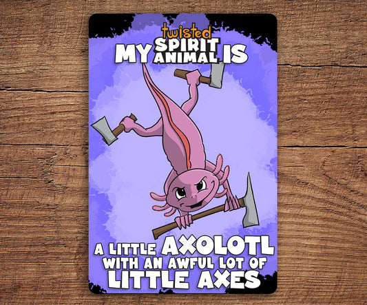 Little Axolotl with an awful lot of Little Axes sticker pack DangerBearIndustries 