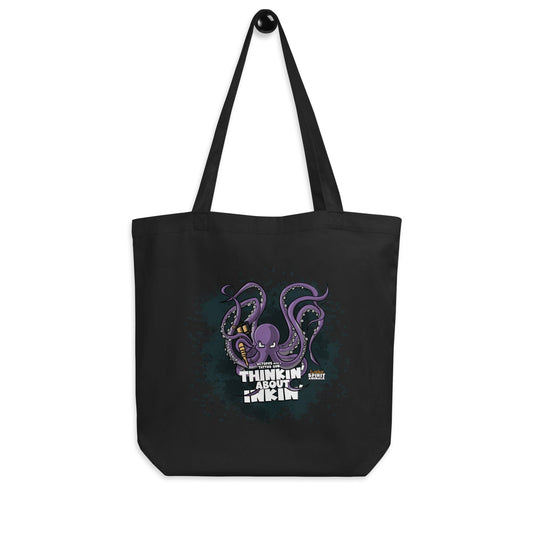 Octopus with a Tattoo Gun Tote Bag tote bag Danger Bear Industries 