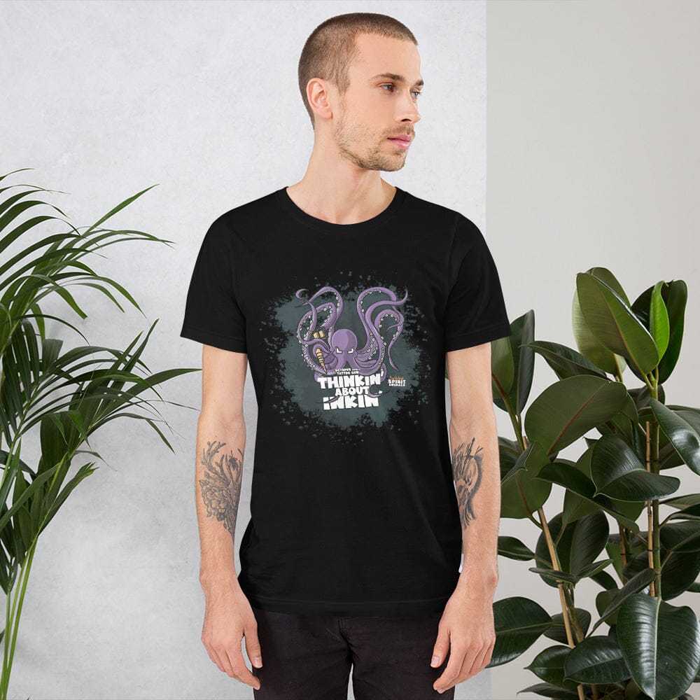 Octopus with a Tattoo Gun Unisex t-shirt t-shirt Danger Bear Industries Black XS 